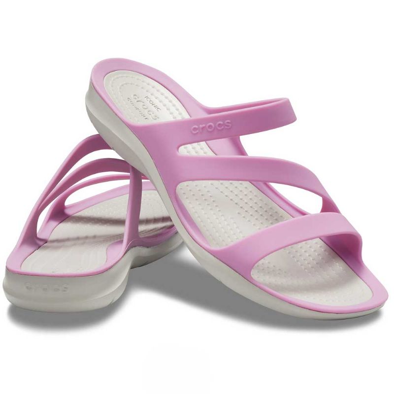 Crocs Womens Swiftwater Sandal Violet/Pearl White UK 5 EUR 37-38 US W7 (203998-5PD)